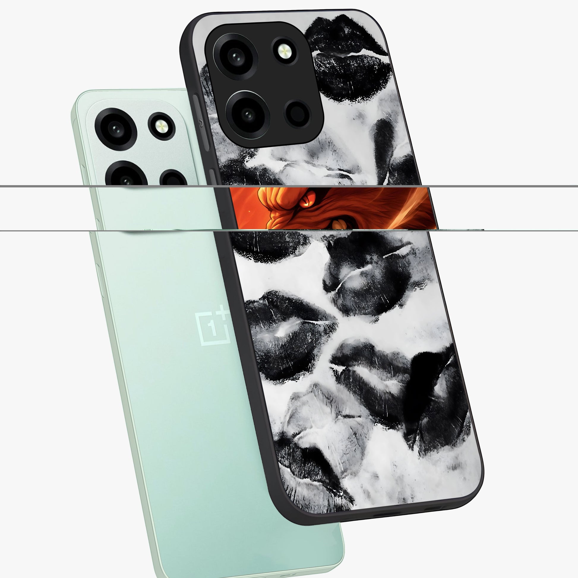 Midnight Kiss Marks Glass Case displayed in angled mockup highlighting playful romantic design with bold midnight aesthetic.