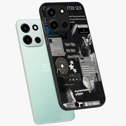 Midnight Love Echo Glass Case displayed in angled mockup highlighting elegant love inspired design with deep aesthetic style.