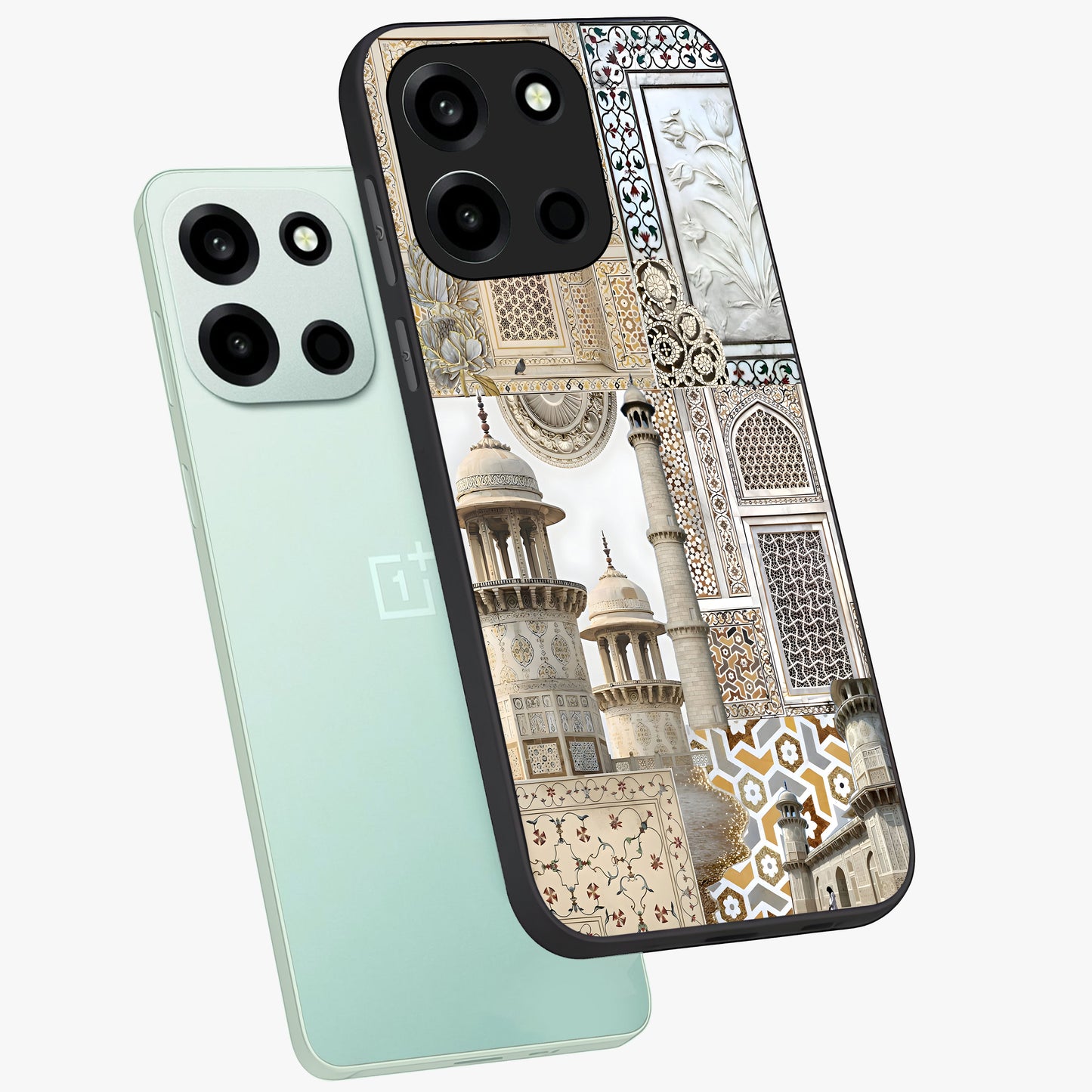 Mughal Marble Legacy Glass Case displayed in angled mockup highlighting elegant heritage marble artwork with royal aesthetic.