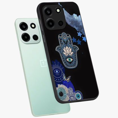 Mystic Hand Aura Glass Case displayed in angled mockup highlighting magical aura design with spiritual aesthetic style.