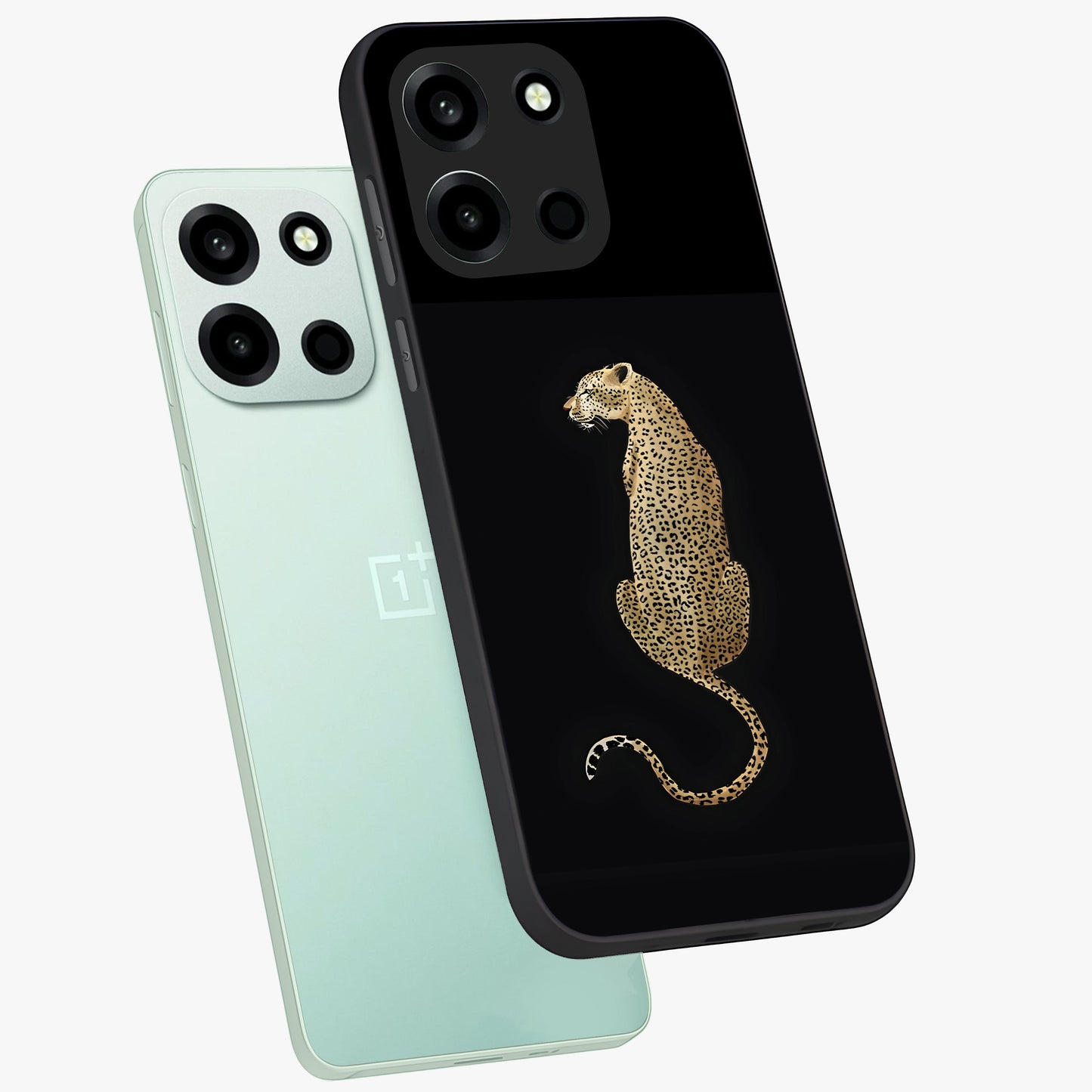 Regal Leopard Glass Case displayed in angled mockup highlighting powerful animal illustration with stylish wild aesthetic.