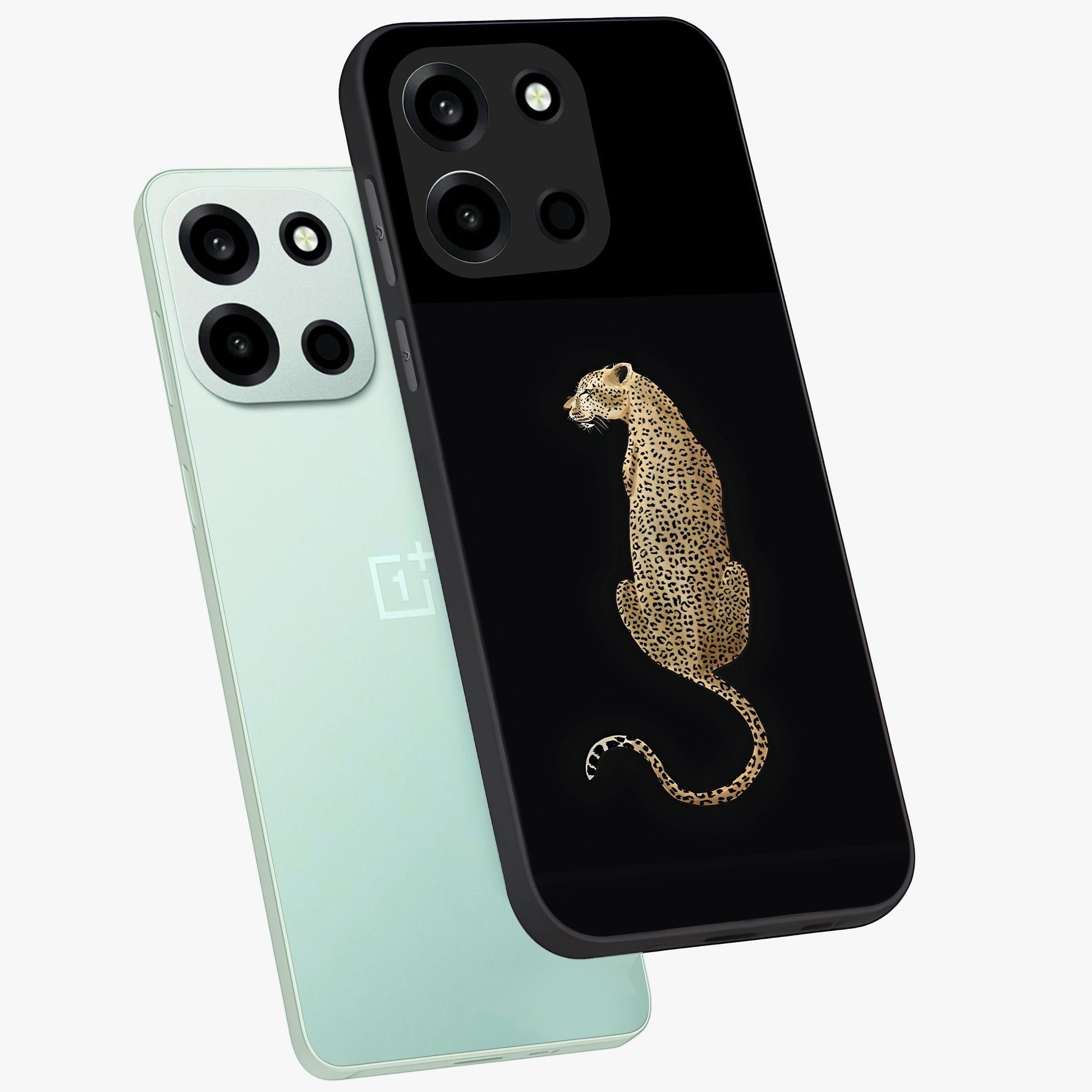 Regal Leopard Glass Case displayed in angled mockup highlighting powerful animal illustration with stylish wild aesthetic.