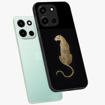 Regal Leopard Glass Case displayed in angled mockup highlighting powerful animal illustration with stylish wild aesthetic.