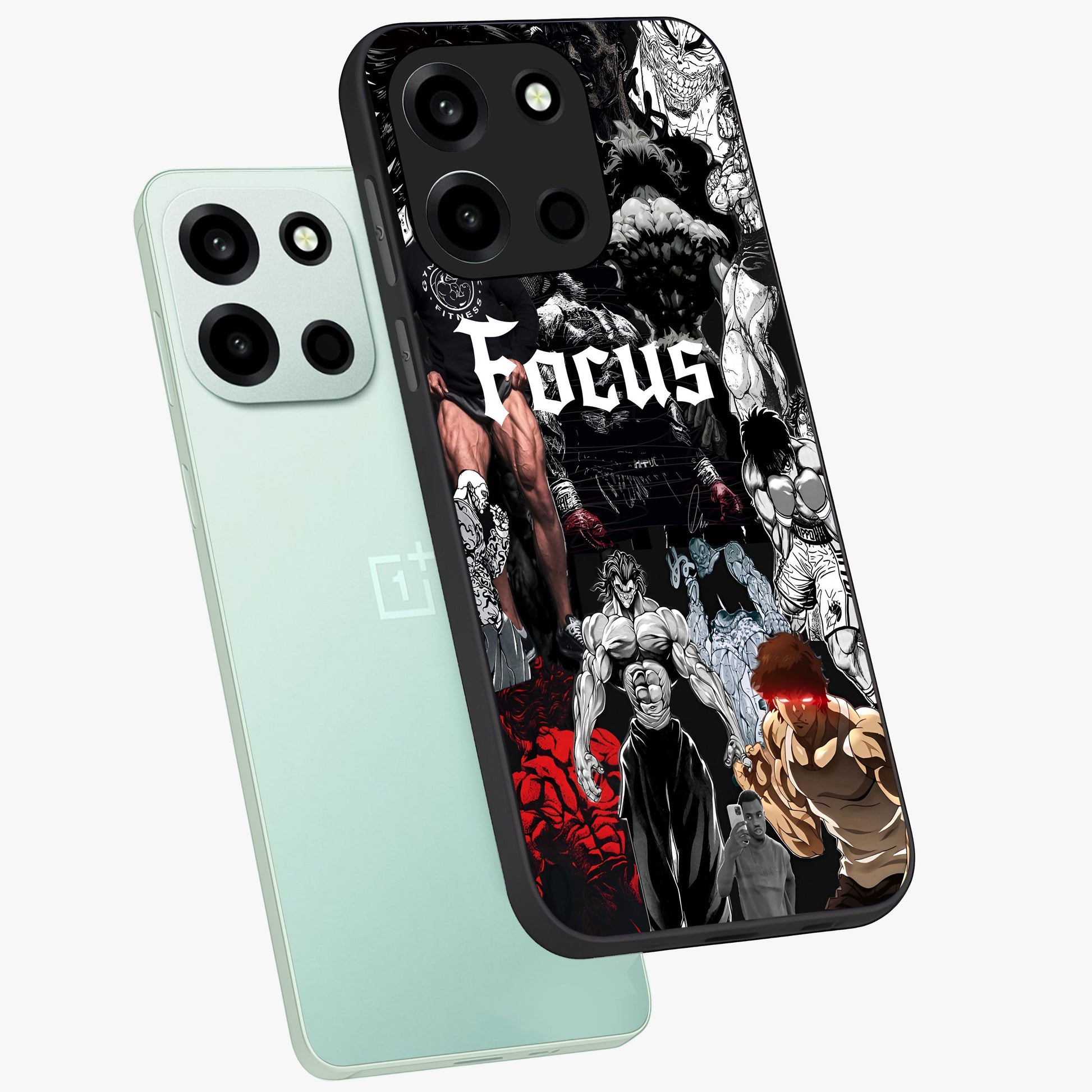 Relentless Power Focus Glass Case displayed in angled mockup highlighting bold statement design with modern aesthetic style.