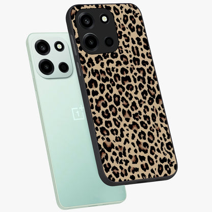 Savage Chic Pattern Glass Case displayed in angled mockup highlighting bold fashion inspired design with chic aesthetic.