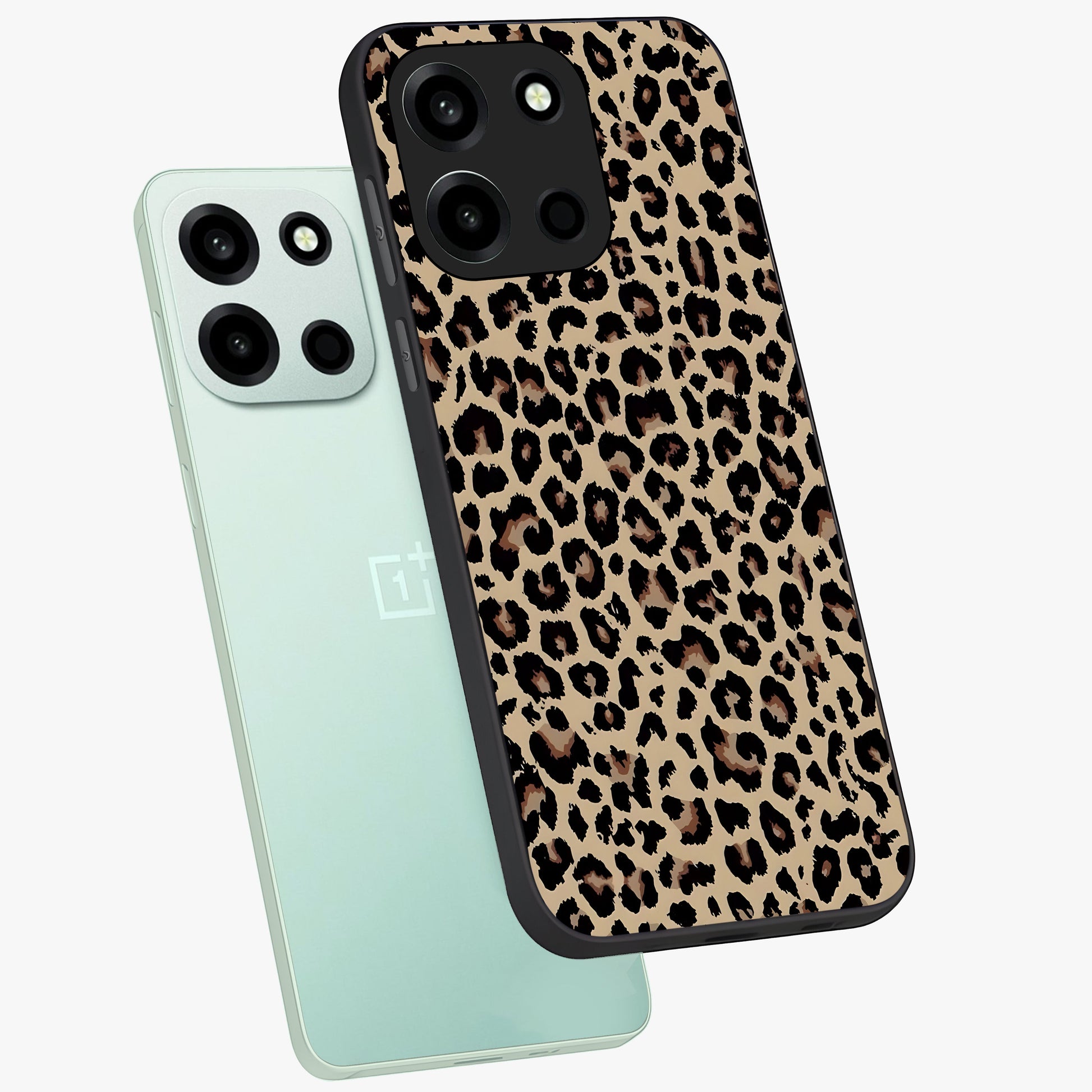 Savage Chic Pattern Glass Case displayed in angled mockup highlighting bold fashion inspired design with chic aesthetic.