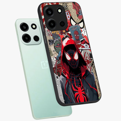 Spider Collage Street Glass Case displayed in angled mockup highlighting dynamic street style collage design with comic aesthetic.