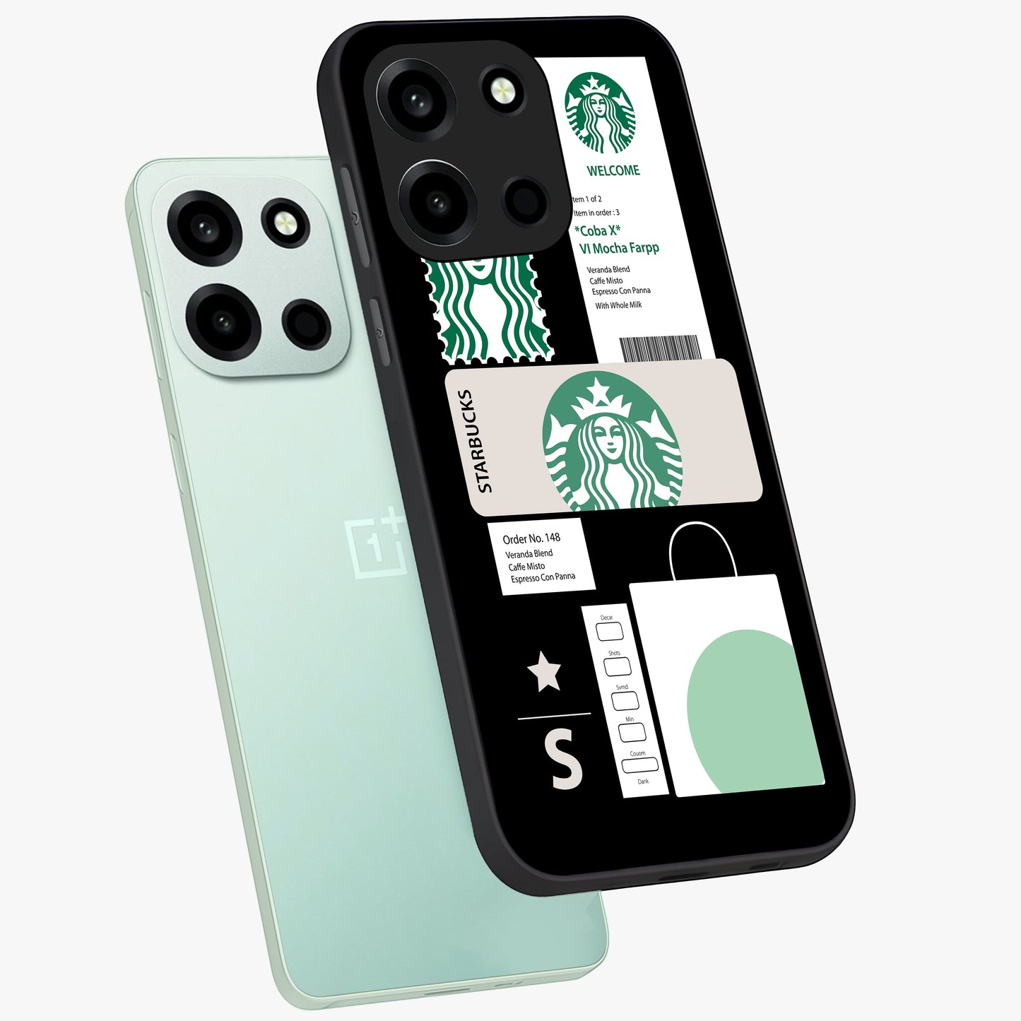 Starbucks Mocha Glass Case displayed in angled mockup highlighting stylish mocha themed design with cozy café aesthetic.