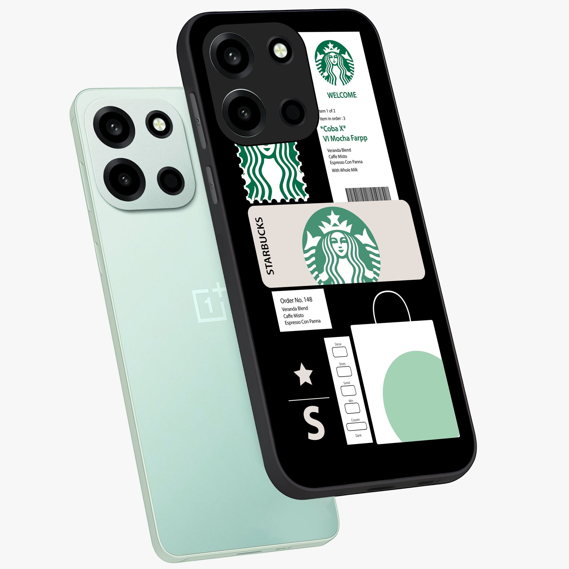 Starbucks Mocha Glass Case displayed in angled mockup highlighting stylish mocha themed design with cozy café aesthetic.