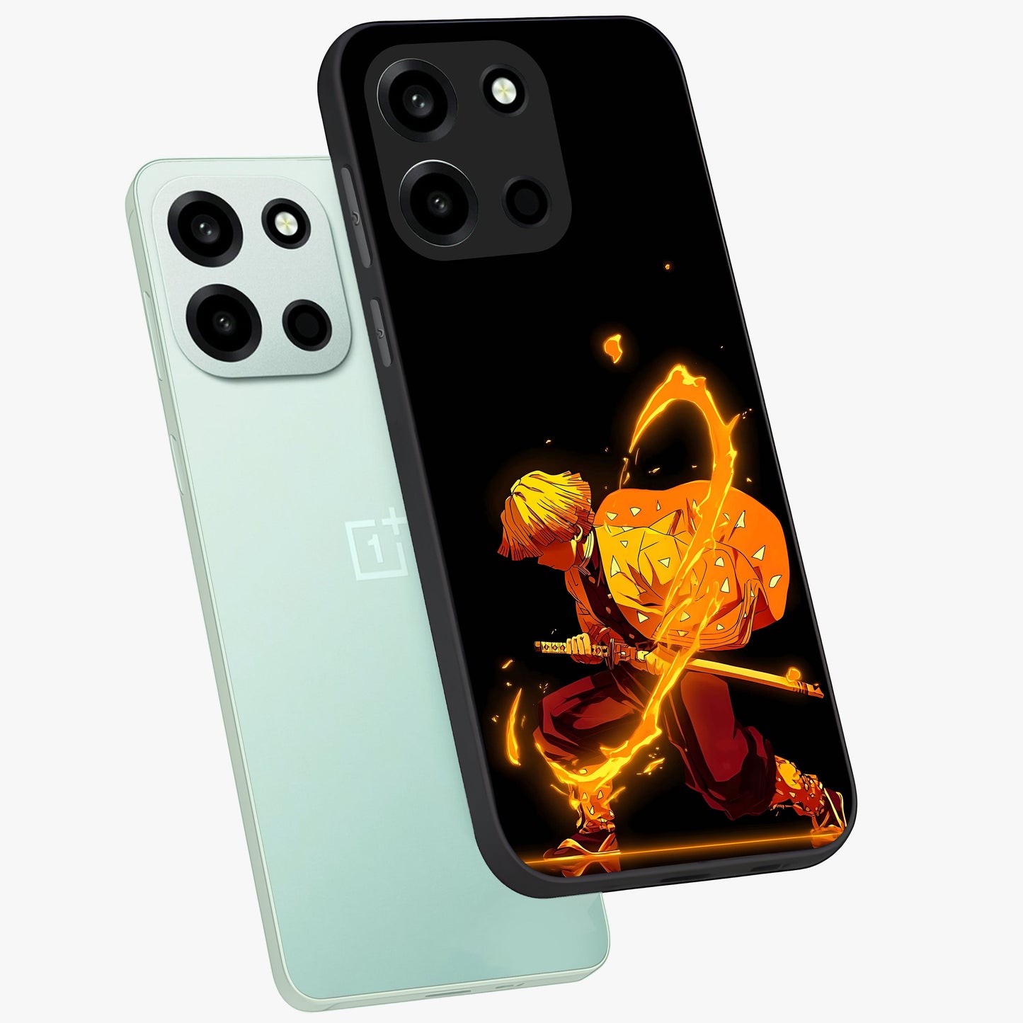 Thunder Flame Execution Glass Case displayed in angled mockup highlighting dramatic fire themed design with intense fantasy aesthetic.