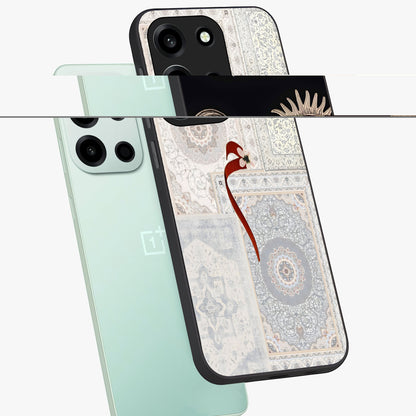 White Aesthetic Bow Glass Case displayed in angled mockup highlighting clean bow design with soft aesthetic style.