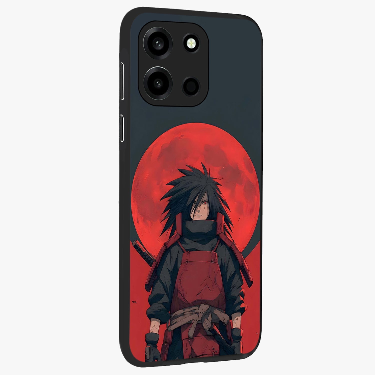 Crimson Moon Warlord Glass Case upright view showcasing powerful warlord artwork with dark celestial theme.