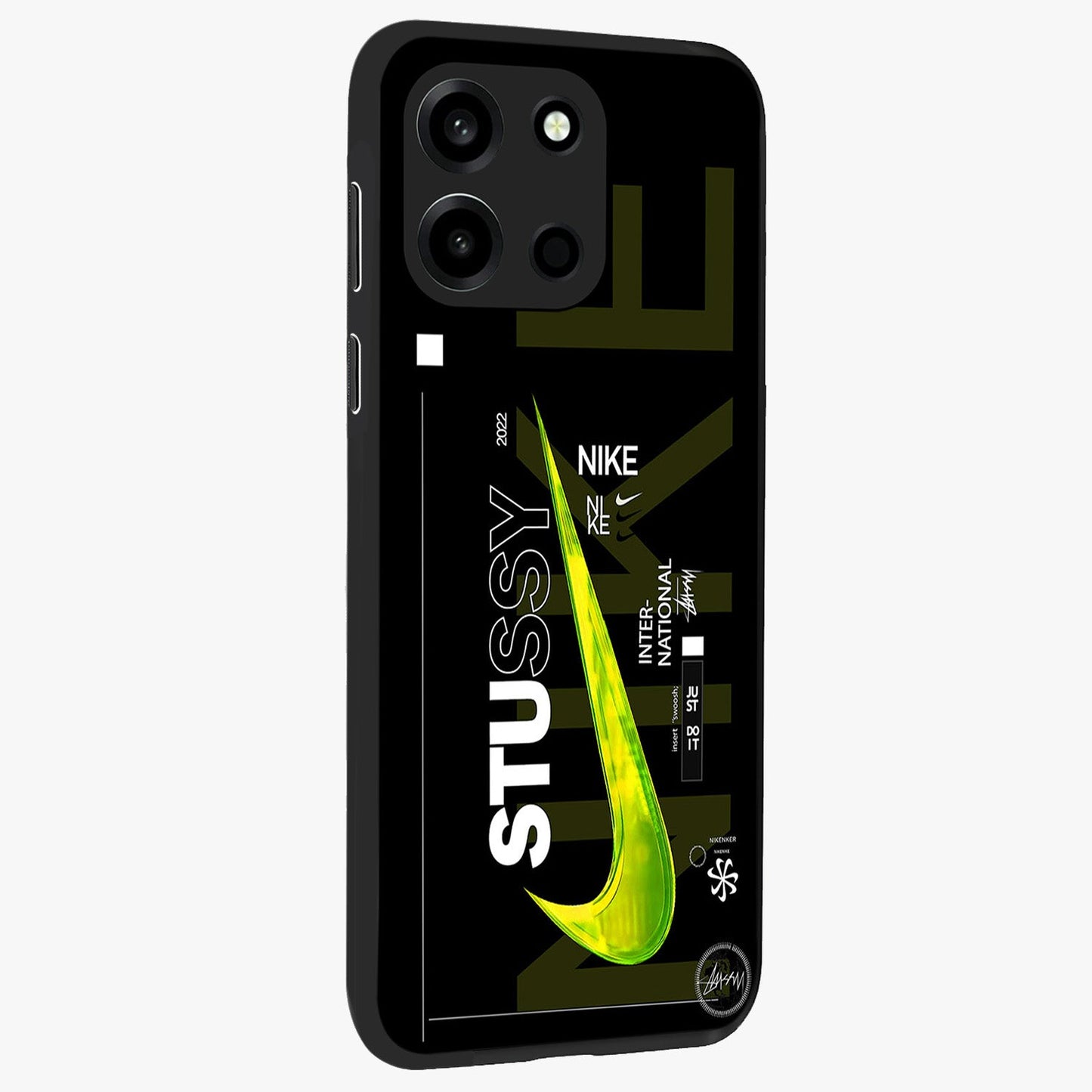 Neon Street Edition Glass Case upright view showcasing colorful neon artwork with modern street culture theme.