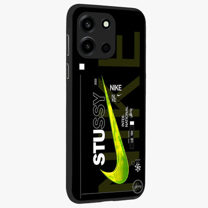 Neon Street Edition Glass Case upright view showcasing colorful neon artwork with modern street culture theme.