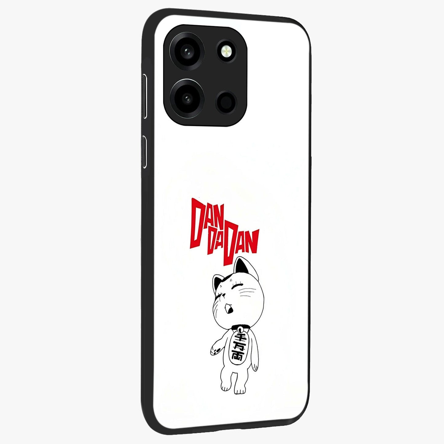 Playful Spirit Charm Glass Case upright view showcasing vibrant charm artwork with fun artistic theme.