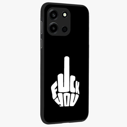 Rebel Mode On Glass Case upright view showcasing striking statement artwork with bold rebellious theme.