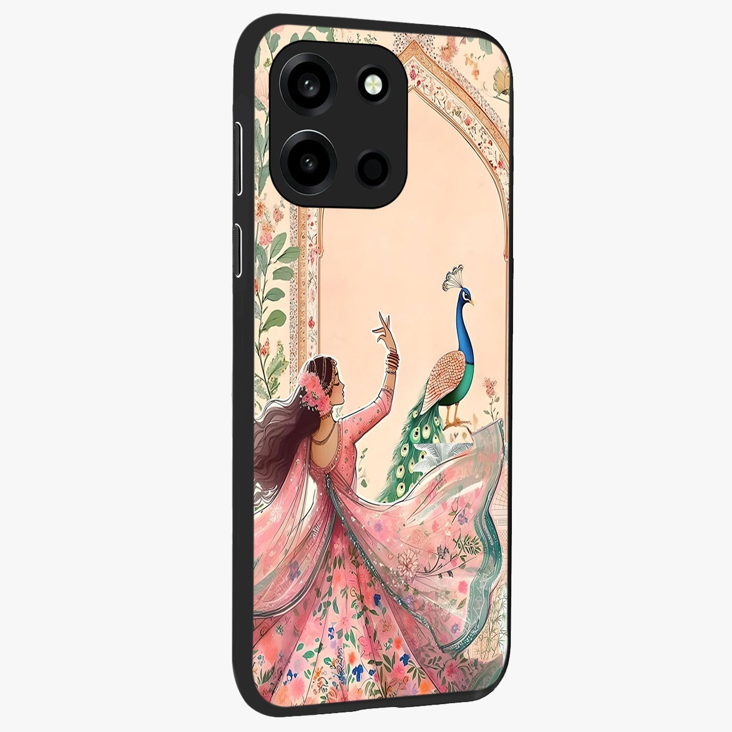 Royal Grace Muse Glass Case upright view showcasing stylish artistic artwork with sophisticated royal theme.
