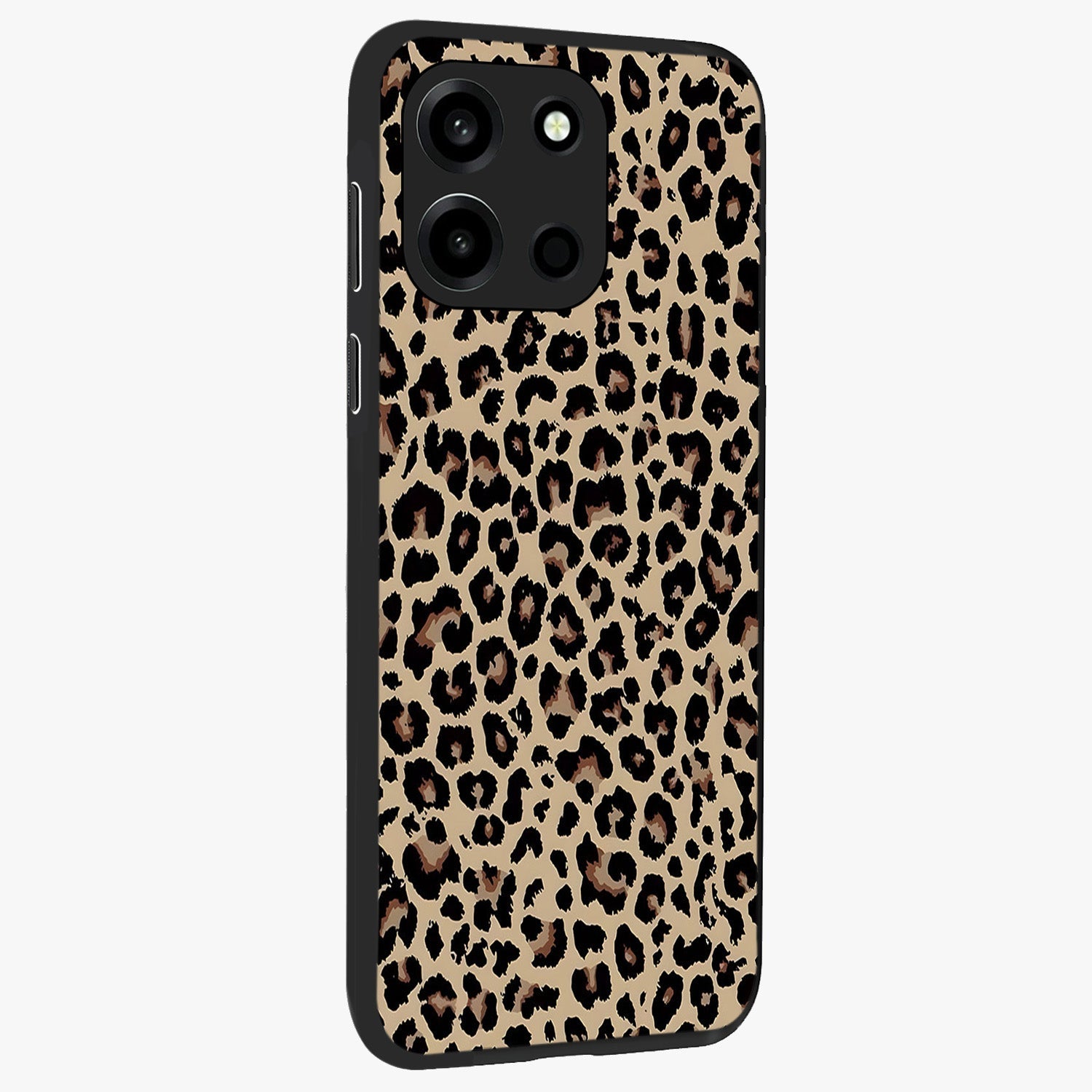 Savage Chic Pattern Glass Case upright view showcasing trendy decorative artwork with edgy fashion theme.
