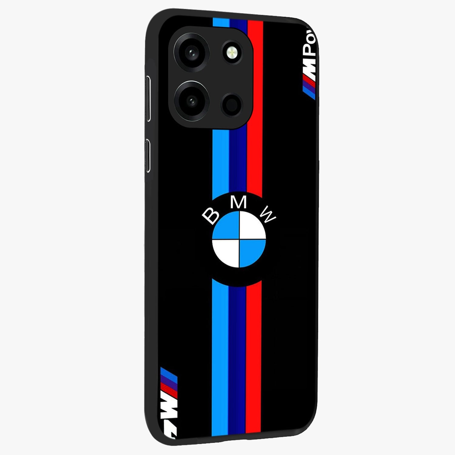 Turbo BMW Beast Glass Case upright view showcasing powerful car artwork with modern motorsport theme.