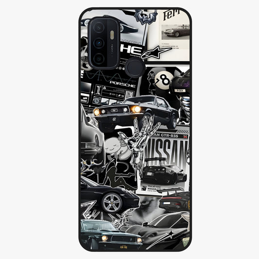 Aesthetic Dark Love Glass Case showing flat back view with dark romantic artwork and glossy glass finish.