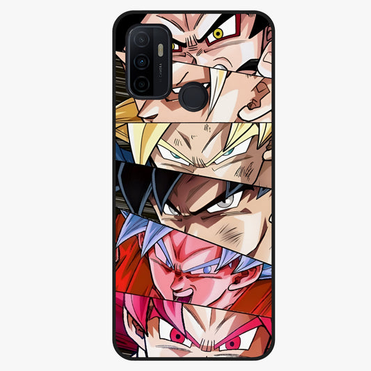 Anime Character Glass Case showing flat back view with vibrant anime artwork and glossy glass finish.