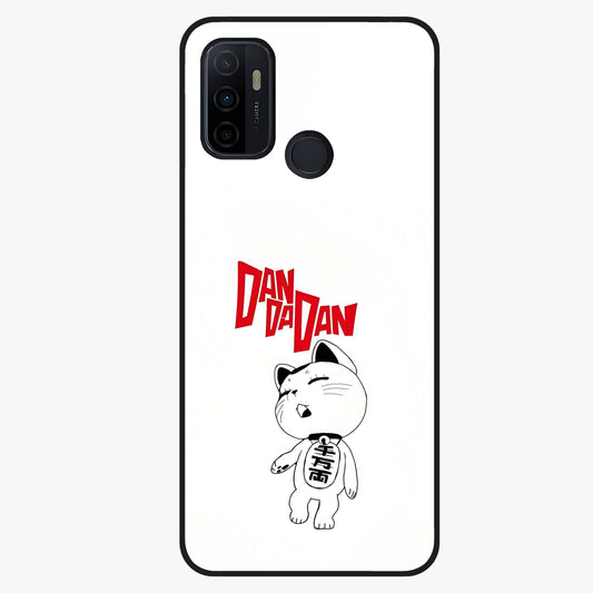Playful Spirit Charm Glass Case showing flat back view with cheerful charm themed artwork and glossy glass finish.