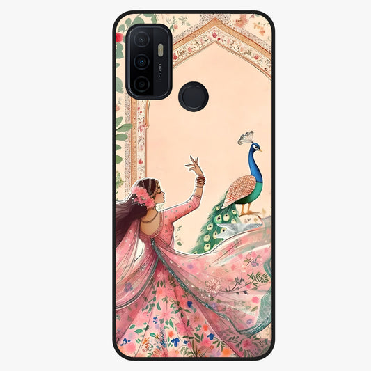 Royal Grace Muse Glass Case showing flat back view with elegant artistic artwork and glossy glass finish.