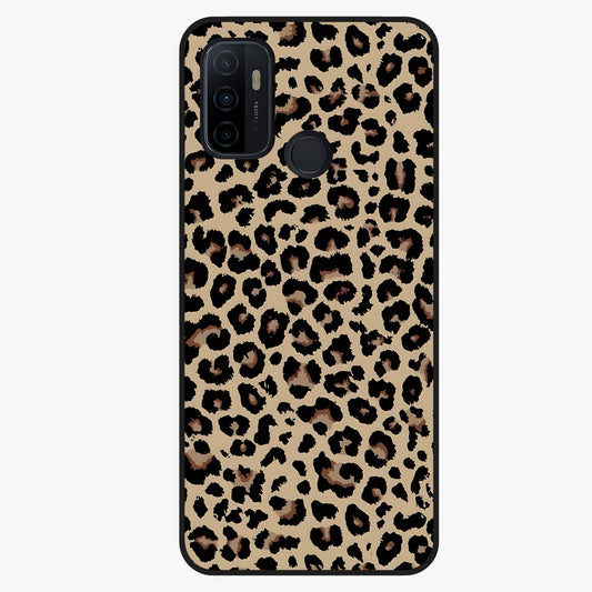 Savage Chic Pattern Glass Case showing flat back view with stylish patterned artwork and glossy glass finish.