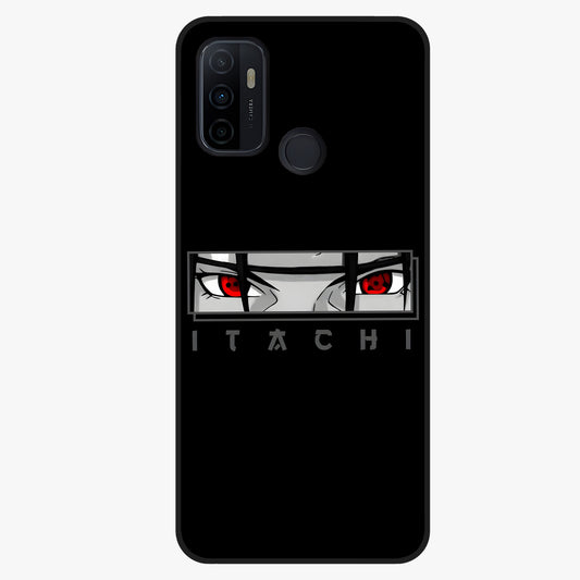 Scarlet Gaze Dominance Glass Case showing flat back view with striking red themed artwork and glossy glass finish.
