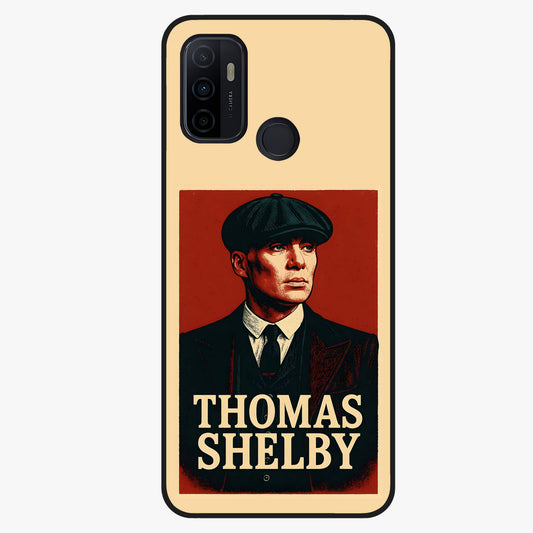 Vintage Mafia Authority Glass Case showing flat back view with bold vintage mafia inspired artwork and glossy glass finish.