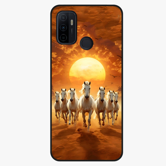 Wild Sunset Majesty Glass Case showing flat back view with majestic sunset landscape artwork and glossy glass finish.