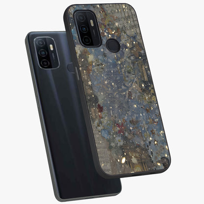 Aesthetic Astrolophia Glass Case displayed in angled mockup highlighting artistic aesthetic elements and smooth glass surface.