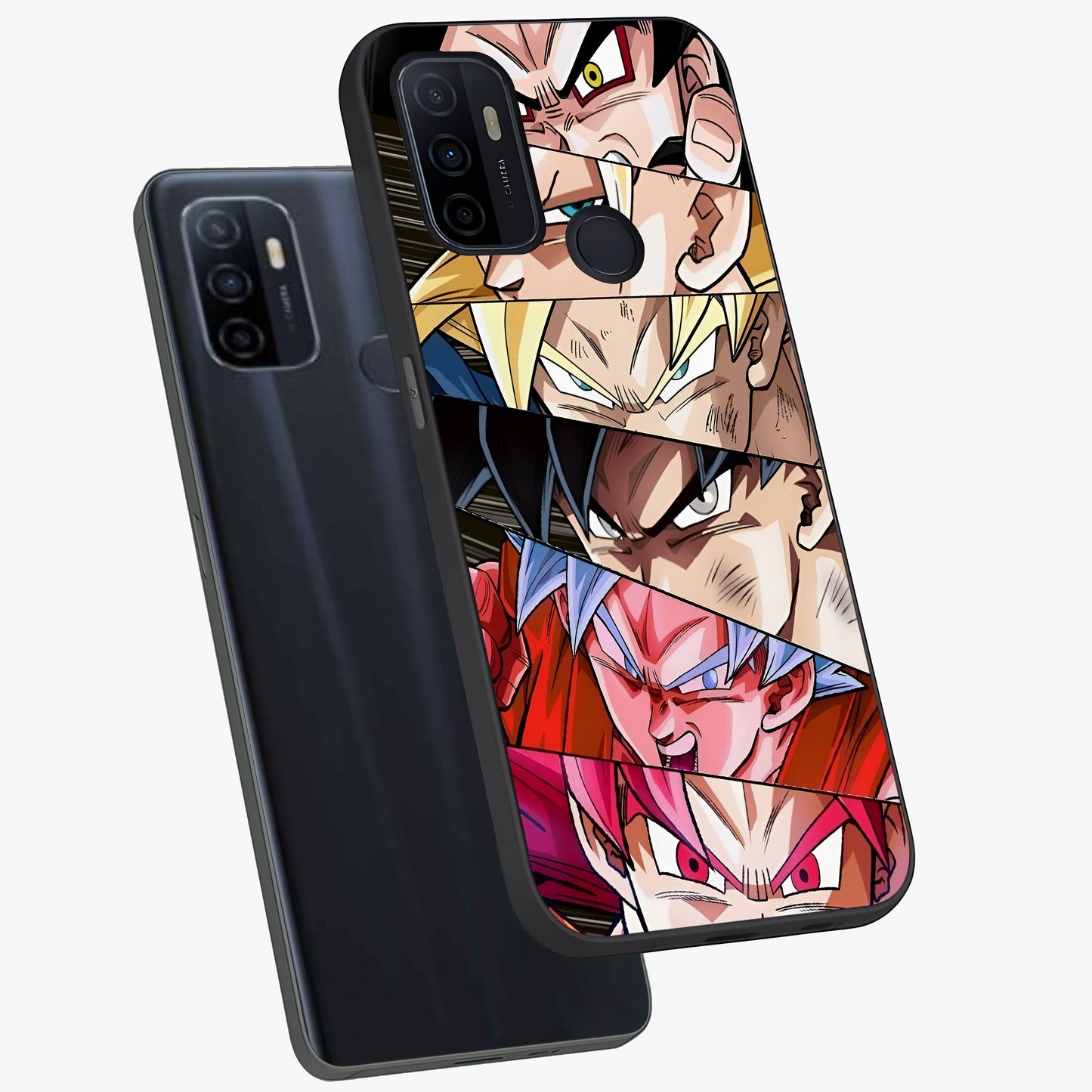 Anime Character Glass Case displayed in angled mockup highlighting colorful anime character illustration.