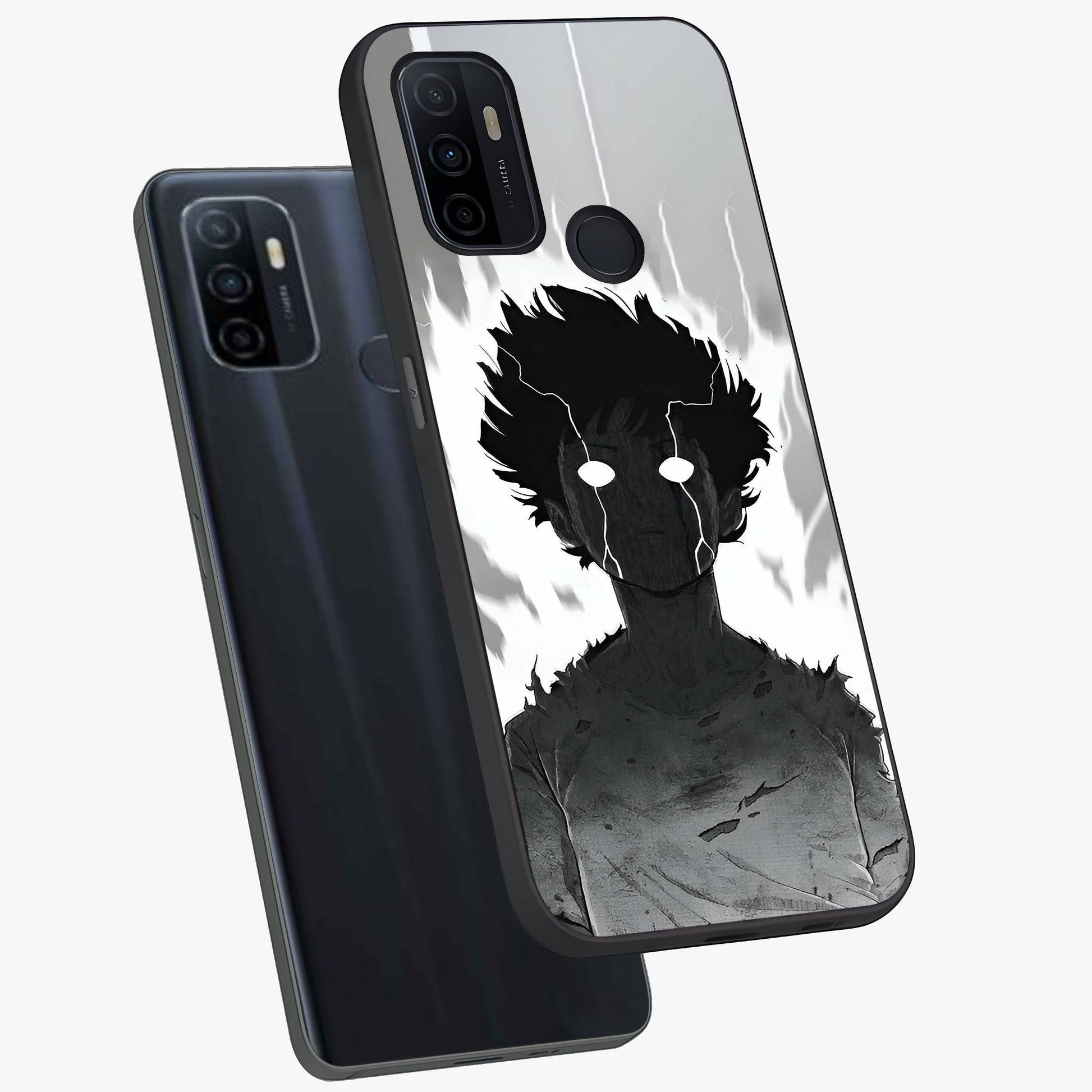Awakened Inner Rage Glass Case displayed in angled mockup highlighting powerful graphic design and bold artistic theme.