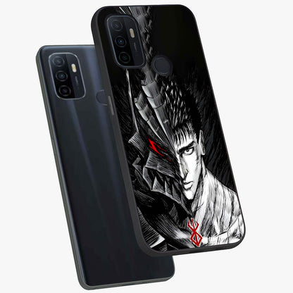 Berserker Blood Oath Glass Case displayed in angled mockup highlighting dark fantasy graphic design and powerful theme.