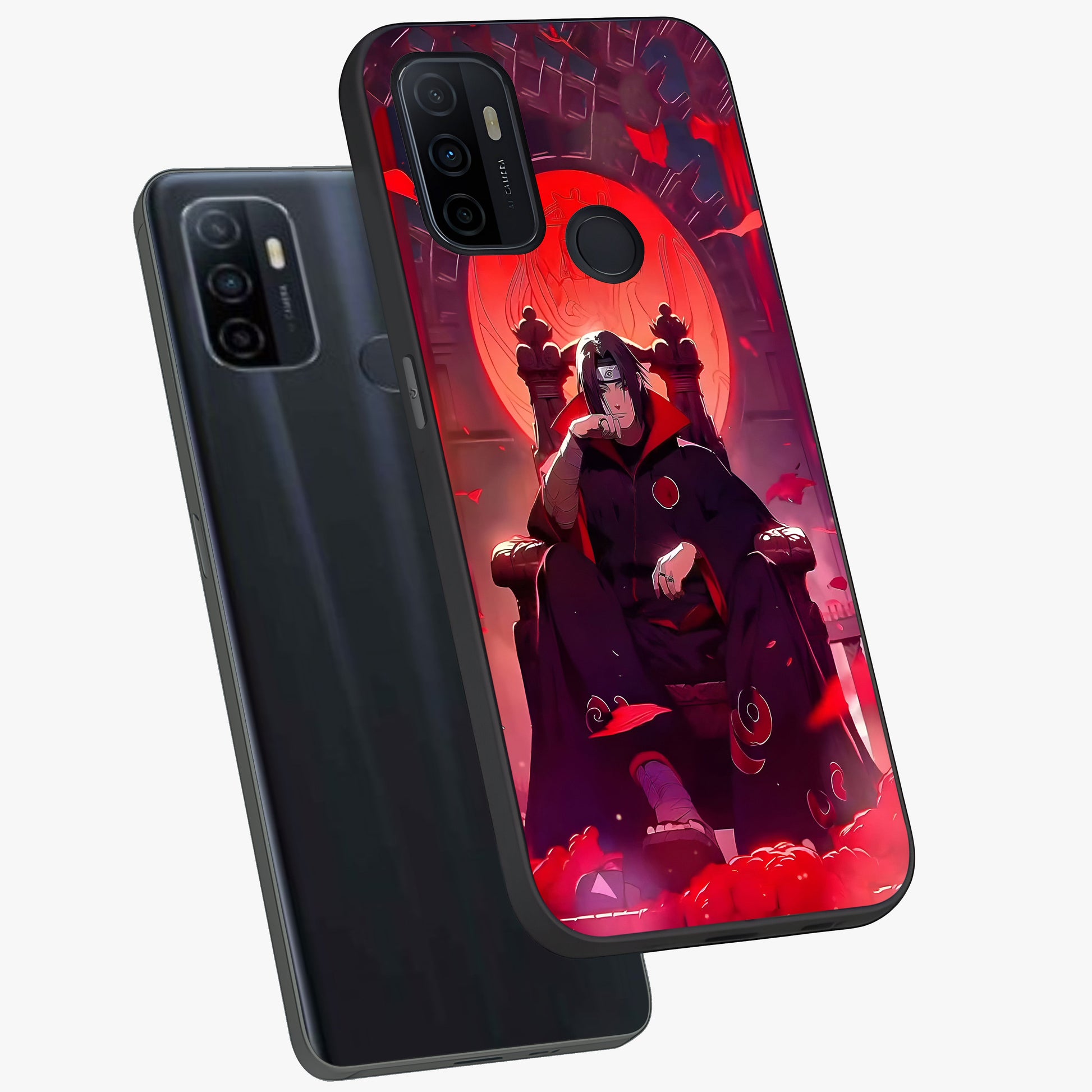 Blood Moon Sovereign Glass Case displayed in angled mockup highlighting dark celestial moon design and dramatic theme.