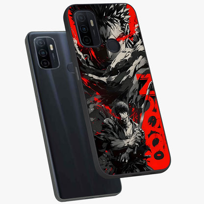 Demon Sword Resolve Glass Case displayed in angled mockup highlighting powerful demon sword illustration with dark fantasy aesthetic.