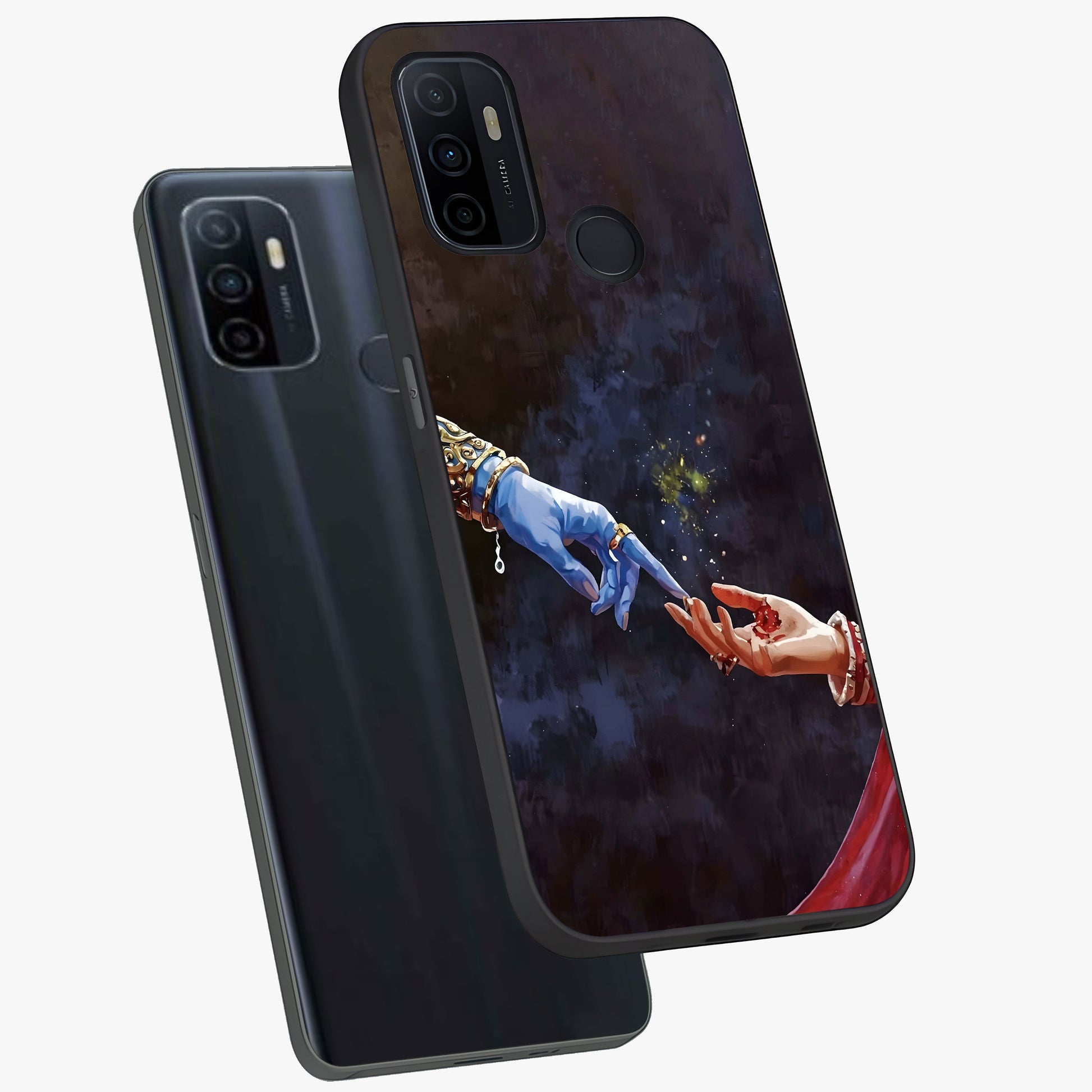 Divine Touch Eternal Glass Case displayed in angled mockup highlighting elegant divine inspired design with calm aesthetic style.