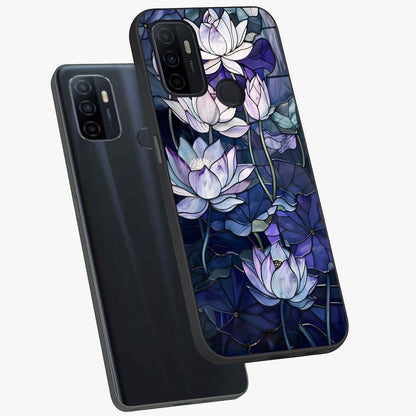 Gloss Petal Rush Glass Case displayed in angled mockup highlighting vibrant petal design with elegant floral aesthetic.