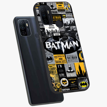 Knight Gotham Rise Glass Case displayed in angled mockup highlighting powerful knight silhouette design with dramatic aesthetic.