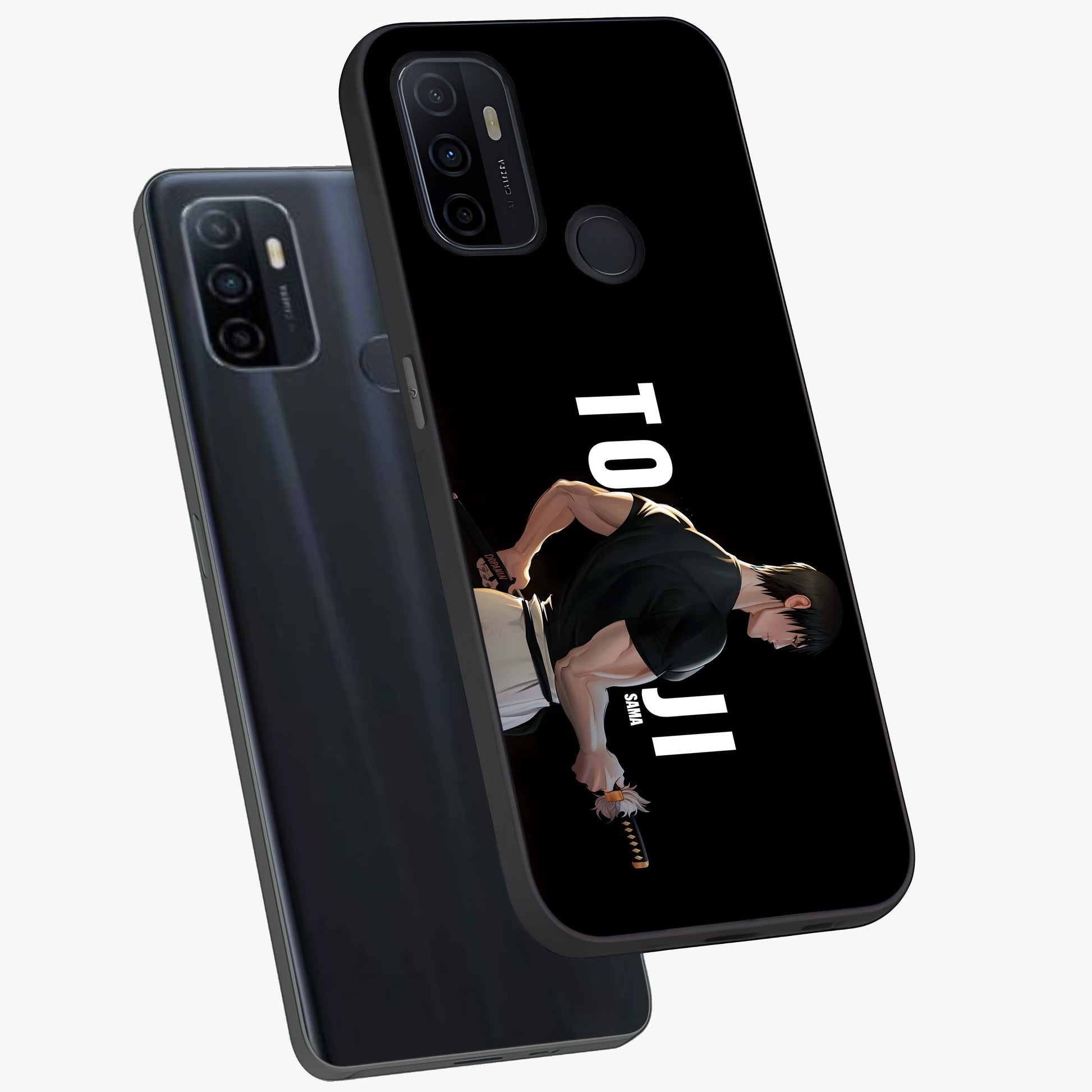 Midnight Blade Resolve Glass Case displayed in angled mockup highlighting powerful blade illustration with dramatic dark aesthetic.