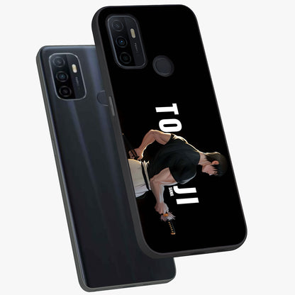 Midnight Blade Resolve Glass Case displayed in angled mockup highlighting powerful blade illustration with dramatic dark aesthetic.