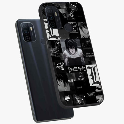 Midnight Chaos Mind Glass Case displayed in angled mockup highlighting chaotic artistic design with dramatic midnight aesthetic.