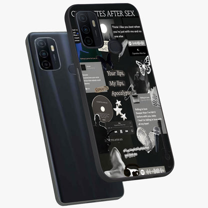 Midnight Love Echo Glass Case displayed in angled mockup highlighting elegant love inspired design with deep aesthetic style.