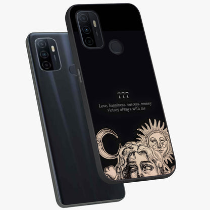 Mystic Victory Aura Glass Case displayed in angled mockup highlighting energetic aura design with bold mystical aesthetic.