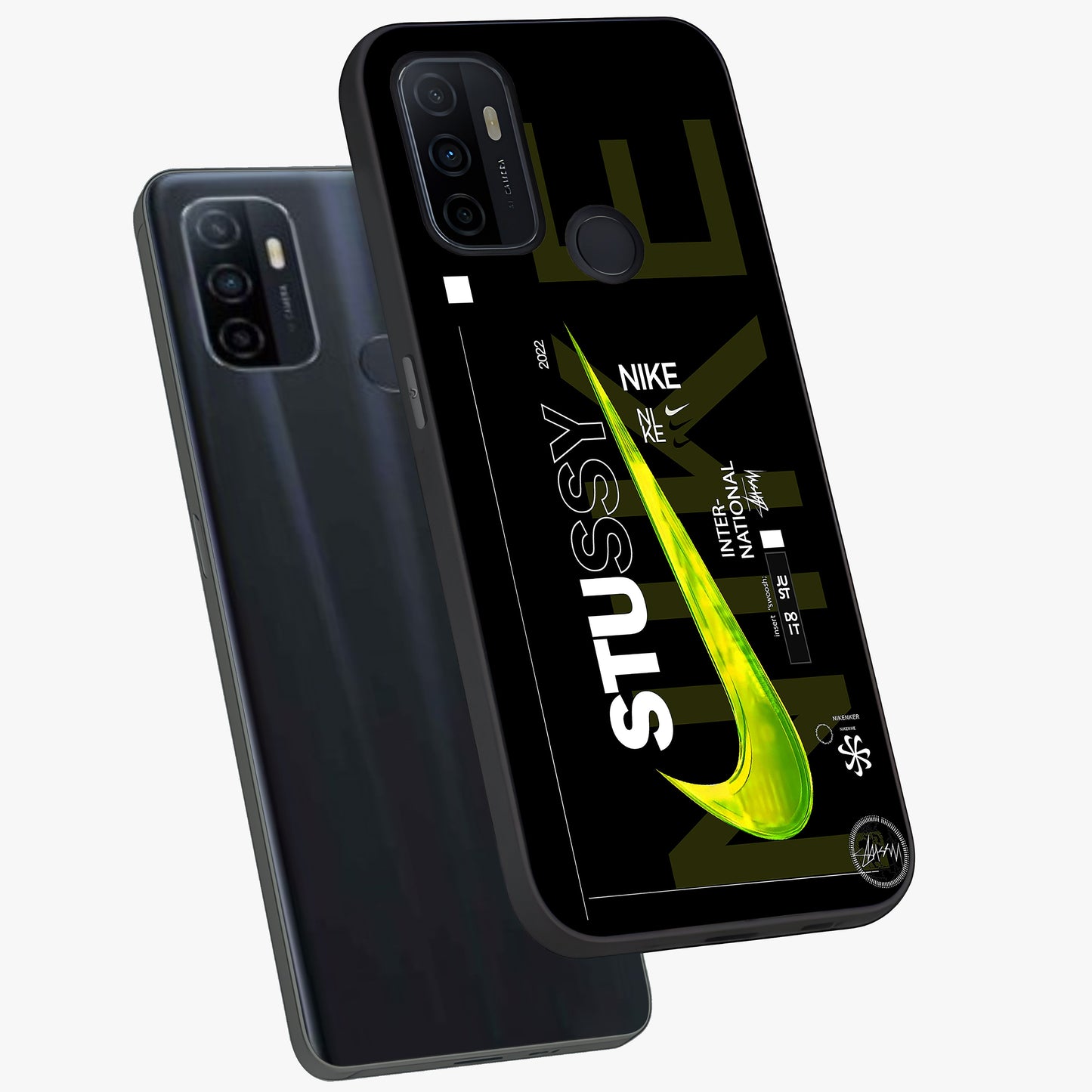 Neon Street Edition Glass Case displayed in angled mockup highlighting vibrant urban design with bold street aesthetic.