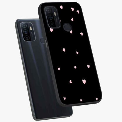 Pink Love Drops Glass Case displayed in angled mockup highlighting cute love drop design with vibrant pink aesthetic.