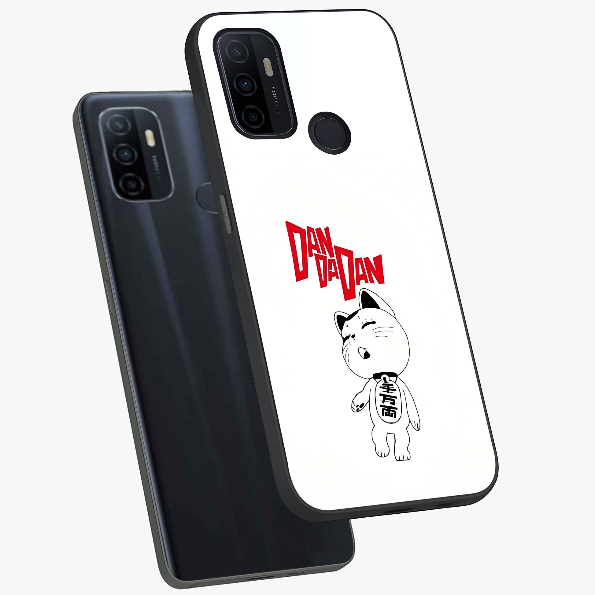 Playful Spirit Charm Glass Case displayed in angled mockup highlighting lively decorative design with playful aesthetic style.