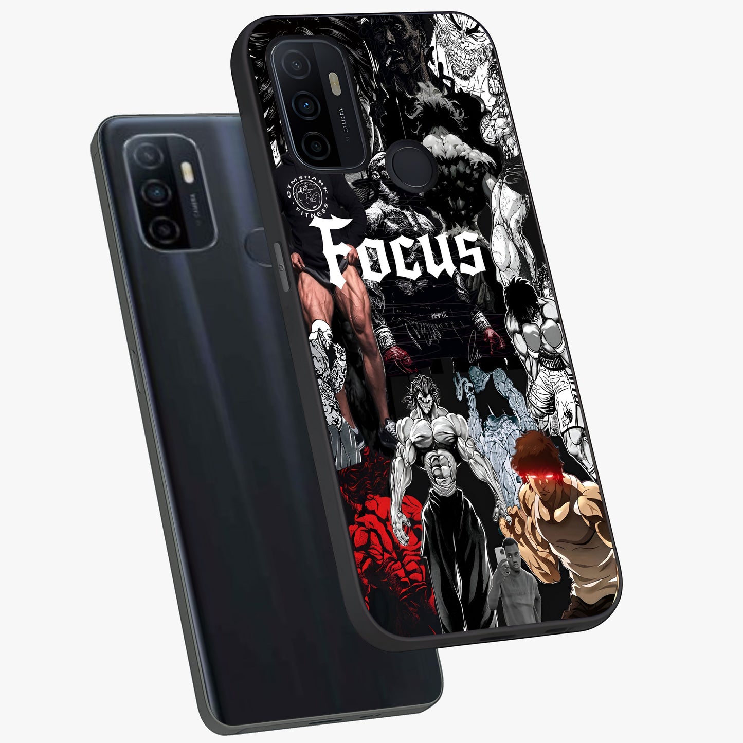 Relentless Power Focus Glass Case displayed in angled mockup highlighting bold statement design with modern aesthetic style.