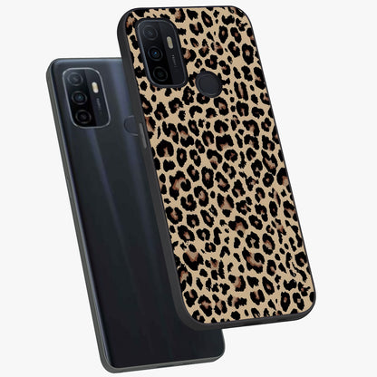 Savage Chic Pattern Glass Case displayed in angled mockup highlighting bold fashion inspired design with chic aesthetic.